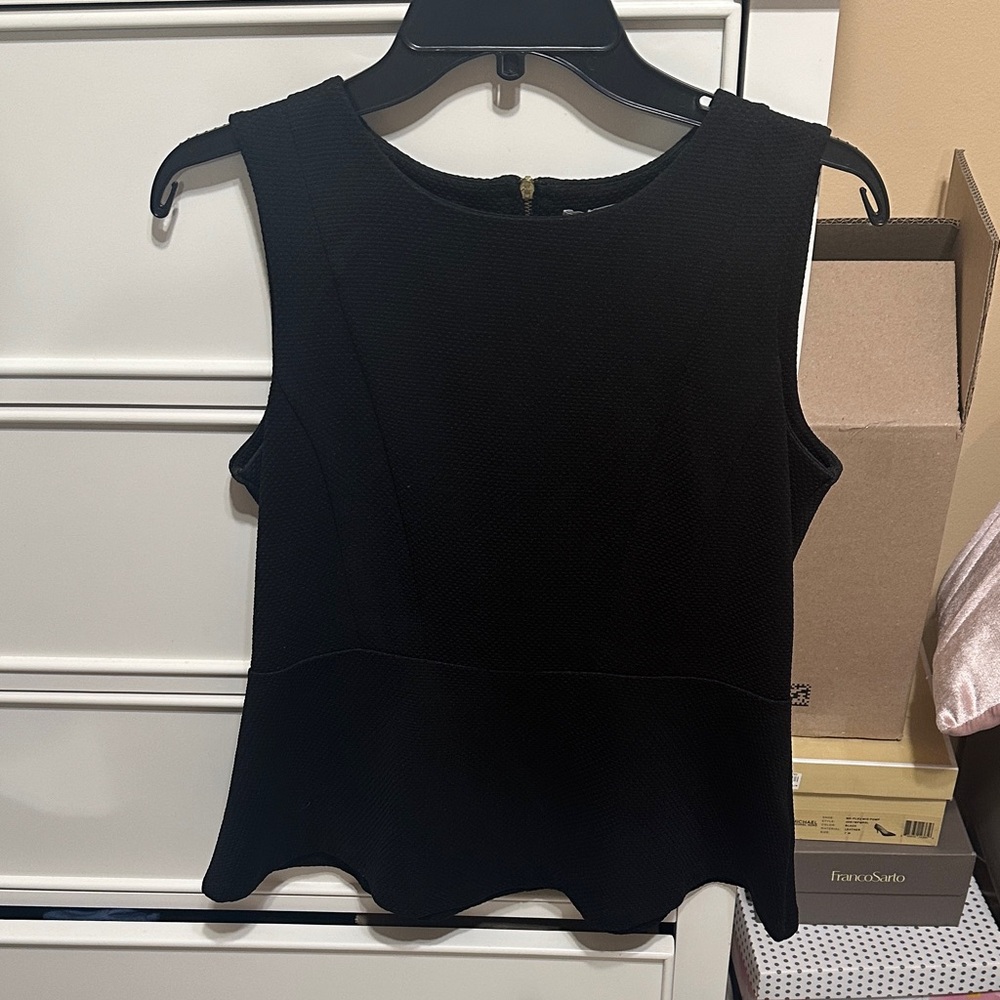 H&M Black Sleeveless Peplum Tank Top
